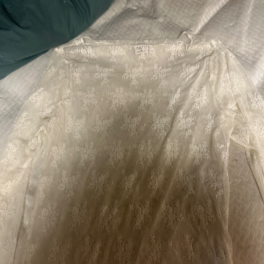 Abercrombie And Fitch White Lace Top